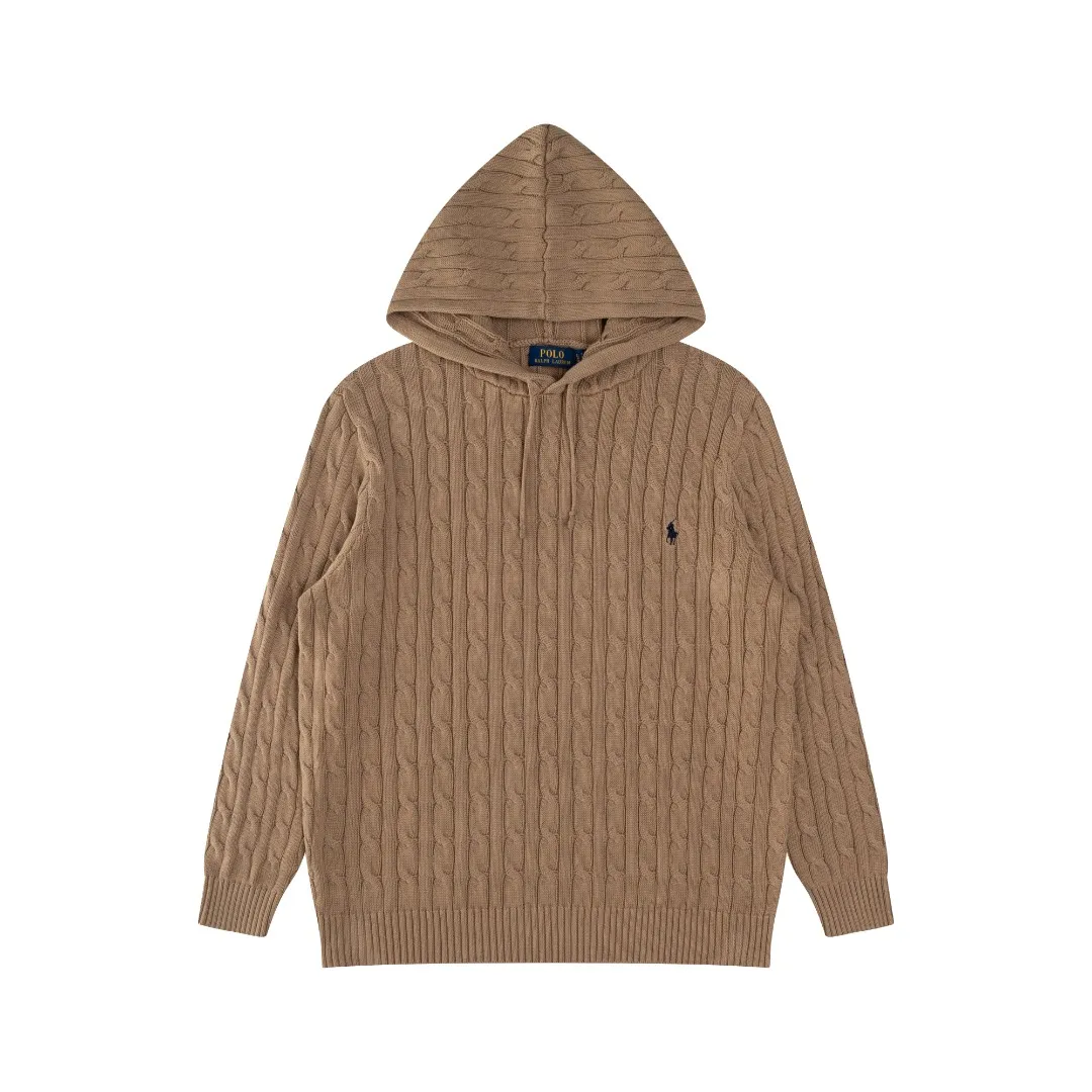 P236 #R84 RALPH LAUREN Six-color classic hooded twist pullover sweater with high-density LOGO embroidery on the chest and original custom-made tag accessories. Made of pure cotton yarn, pure cotton is skin-friendly and comfortable, small label war horse embroidered twist hooded sweater 🐎 high quality, follow the blogger to learn how to wear it! Let’s buy a Ralph Lauren cable sweater. It’s a super hard-to-find series after it became popular. It’s hard to find one on the official website. It’s simple and practical to wear, with a lazy and loose feel. The thickened fabric has more texture, feels soft and delicate, and has a loose fit. Whether worn alone or layered, you can wear different styles of fashion with just one piece!   Size: S M L